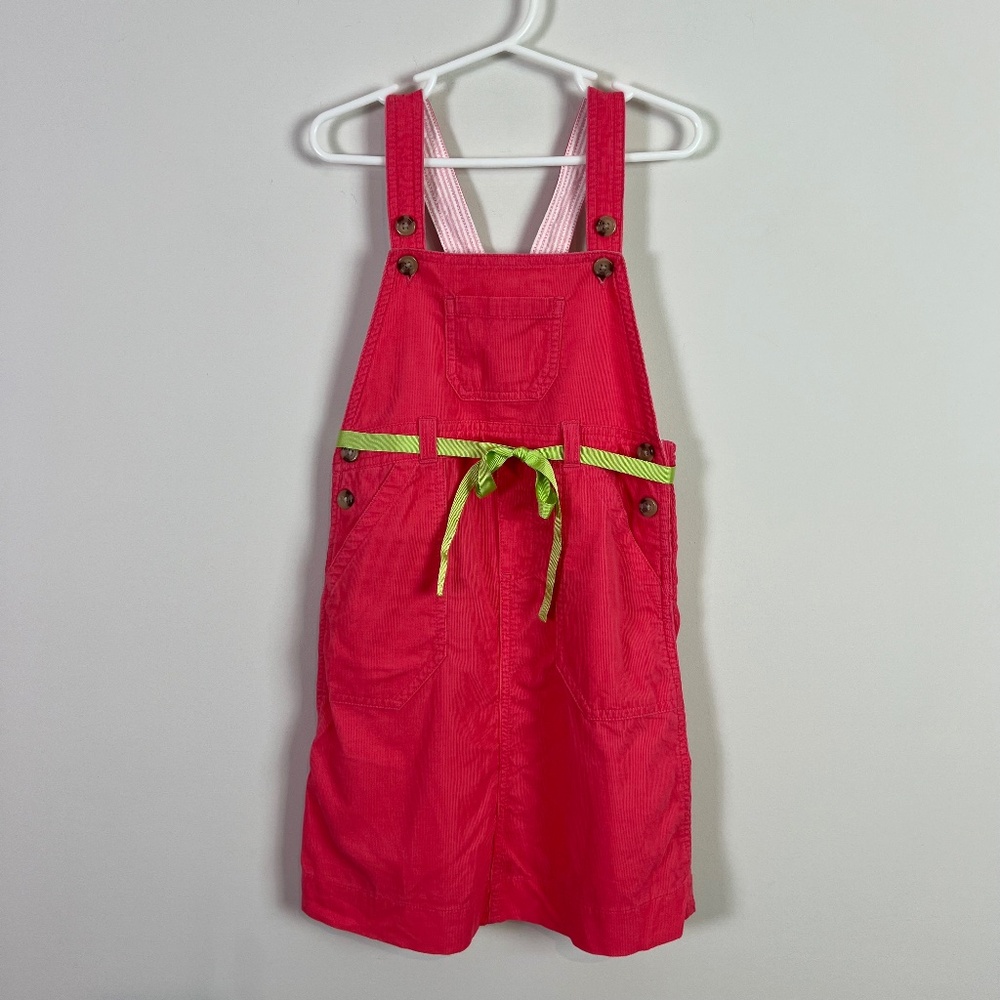 Ralph Lauren Girls Pink Corduroy Overall Dress